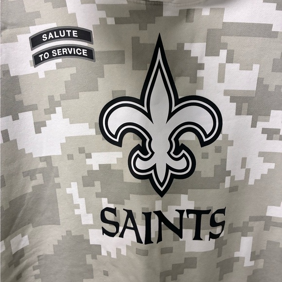 New Orleans Saints Nike Salute to Service Snow Camo Hoodie - Picture 2 of 6